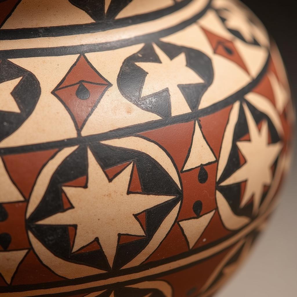 Pueblo Pottery with Intricate Geometric Designs