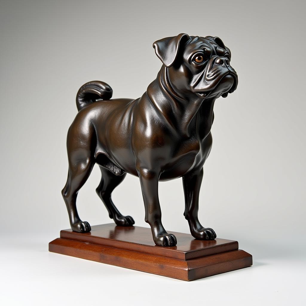 Pug Sculpture - Metal