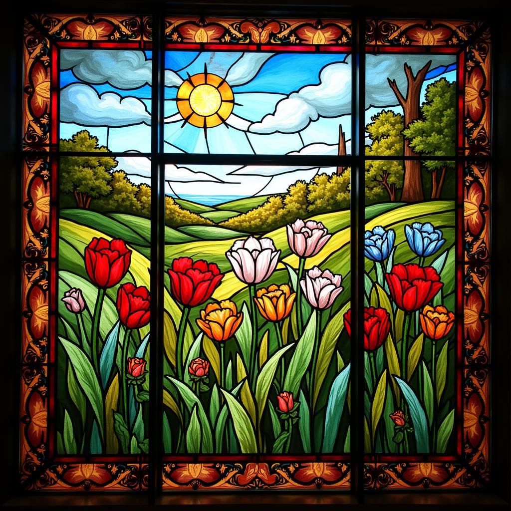 Stained Glass Window Example of R Held Art Glass