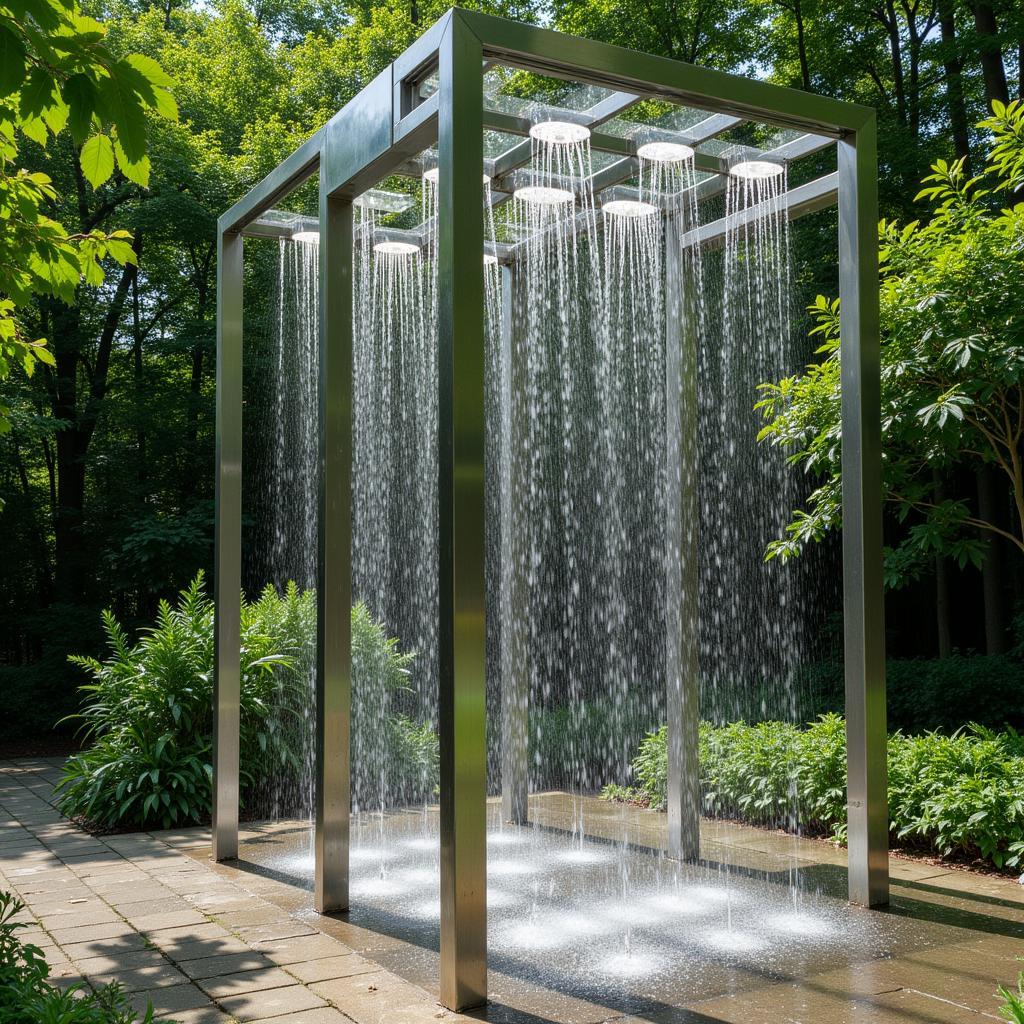 Interactive Rainfall Art Installation