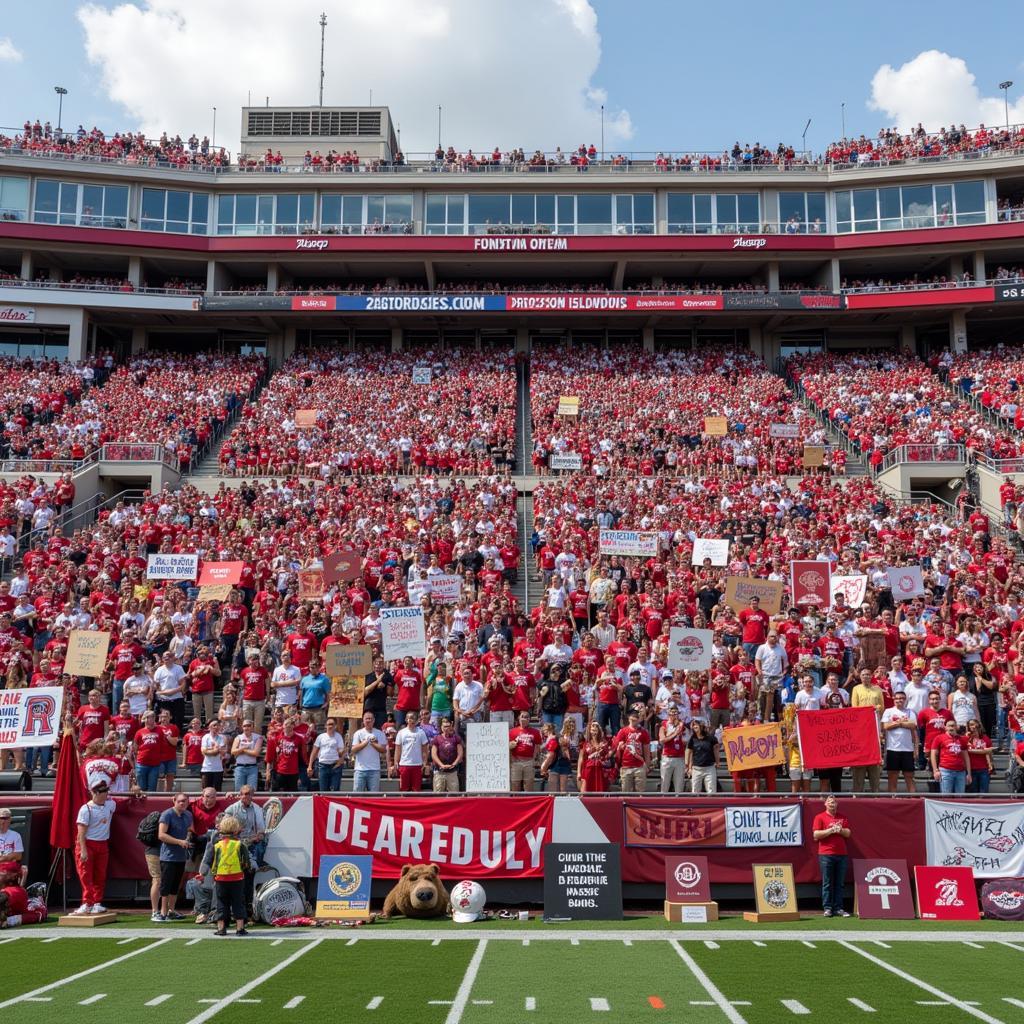 Razorback Stadium Fan Art Display