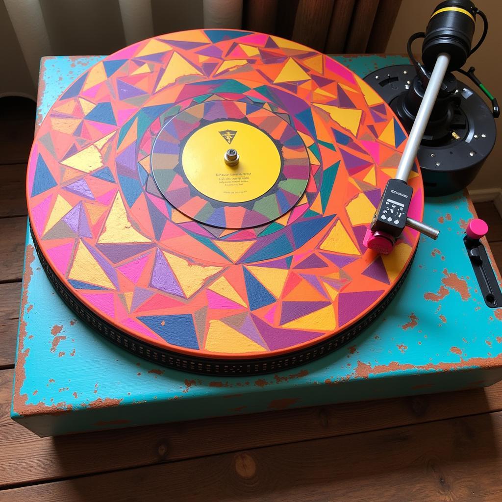 Record Player Art: Painting and Stencils