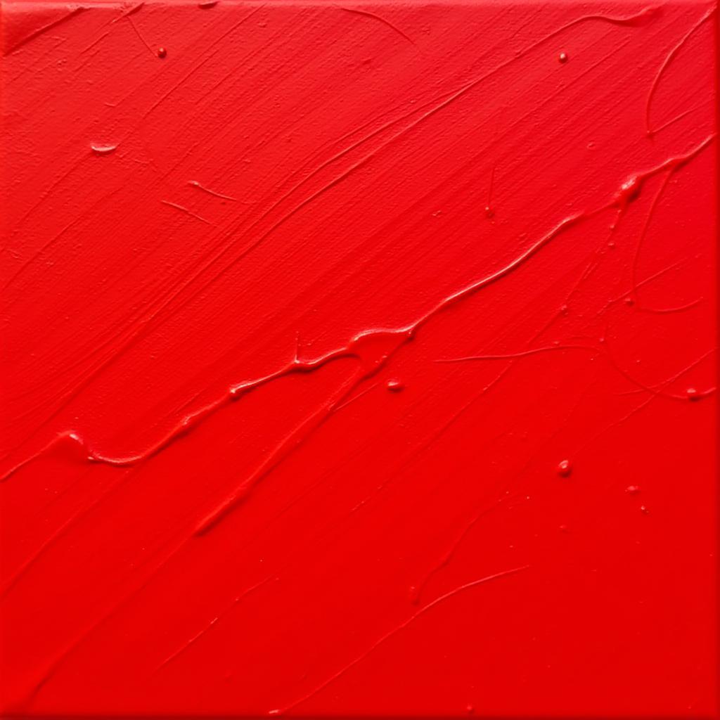 Red Abstract Art Canvas Texture Close-Up