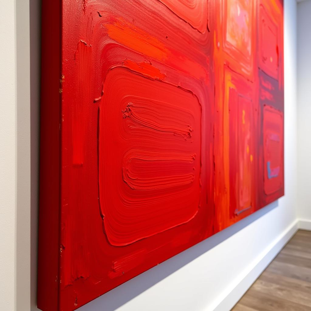 Red Abstract Contemporary Wall Art