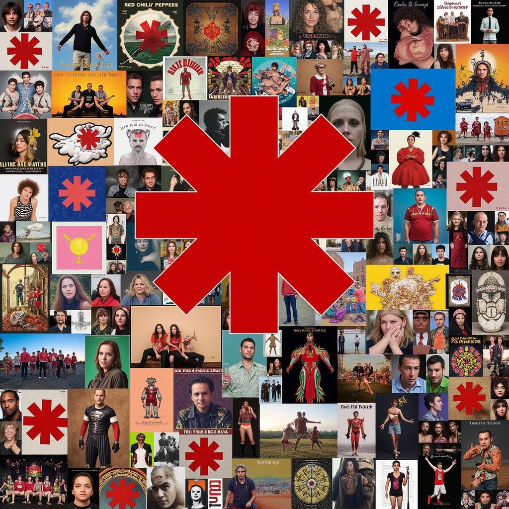 Red Hot Chili Peppers Fan Art Collage