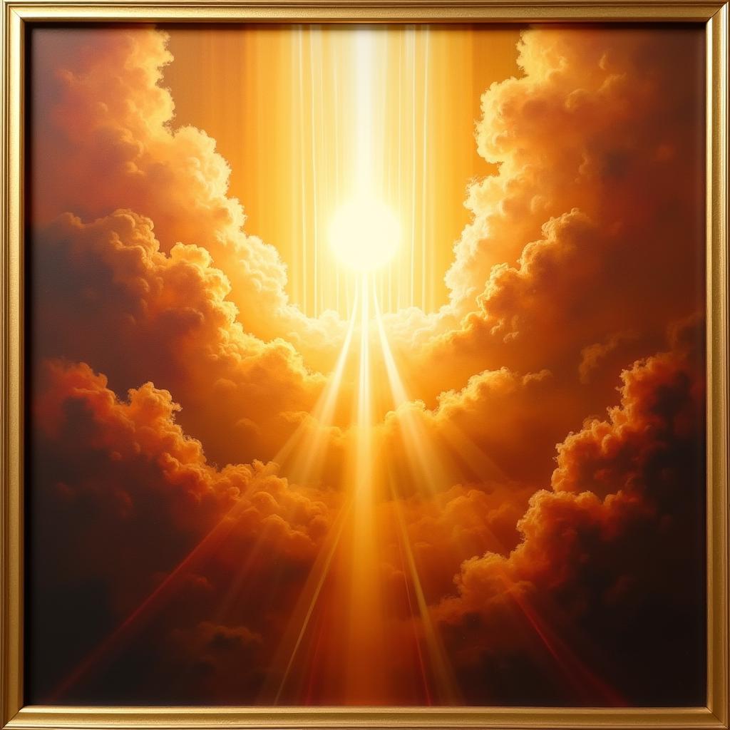 Abstract Divine Light Religious Framed Art