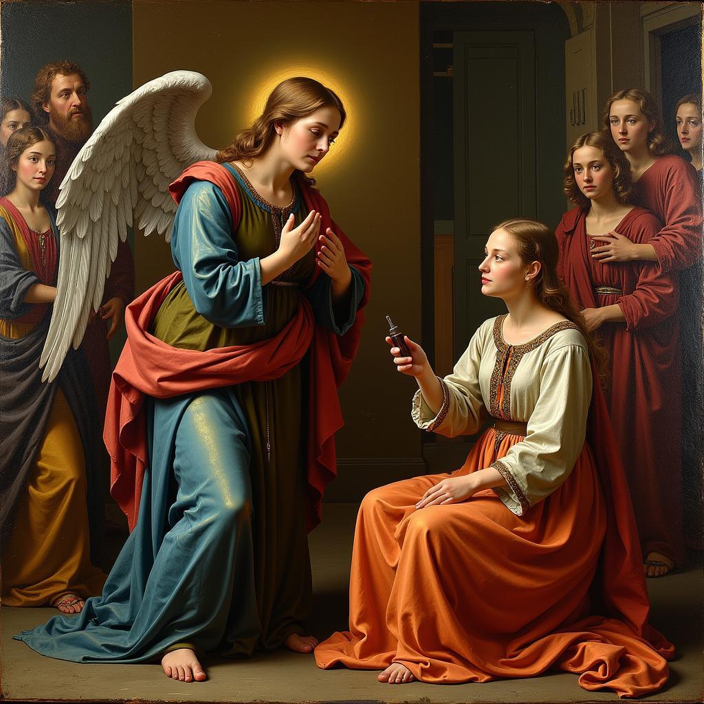 Renaissance Painting of the Annunciation Scene