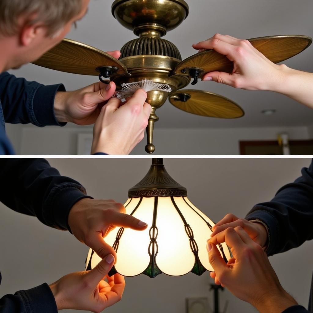 Restoring an Antique Art Deco Ceiling Light