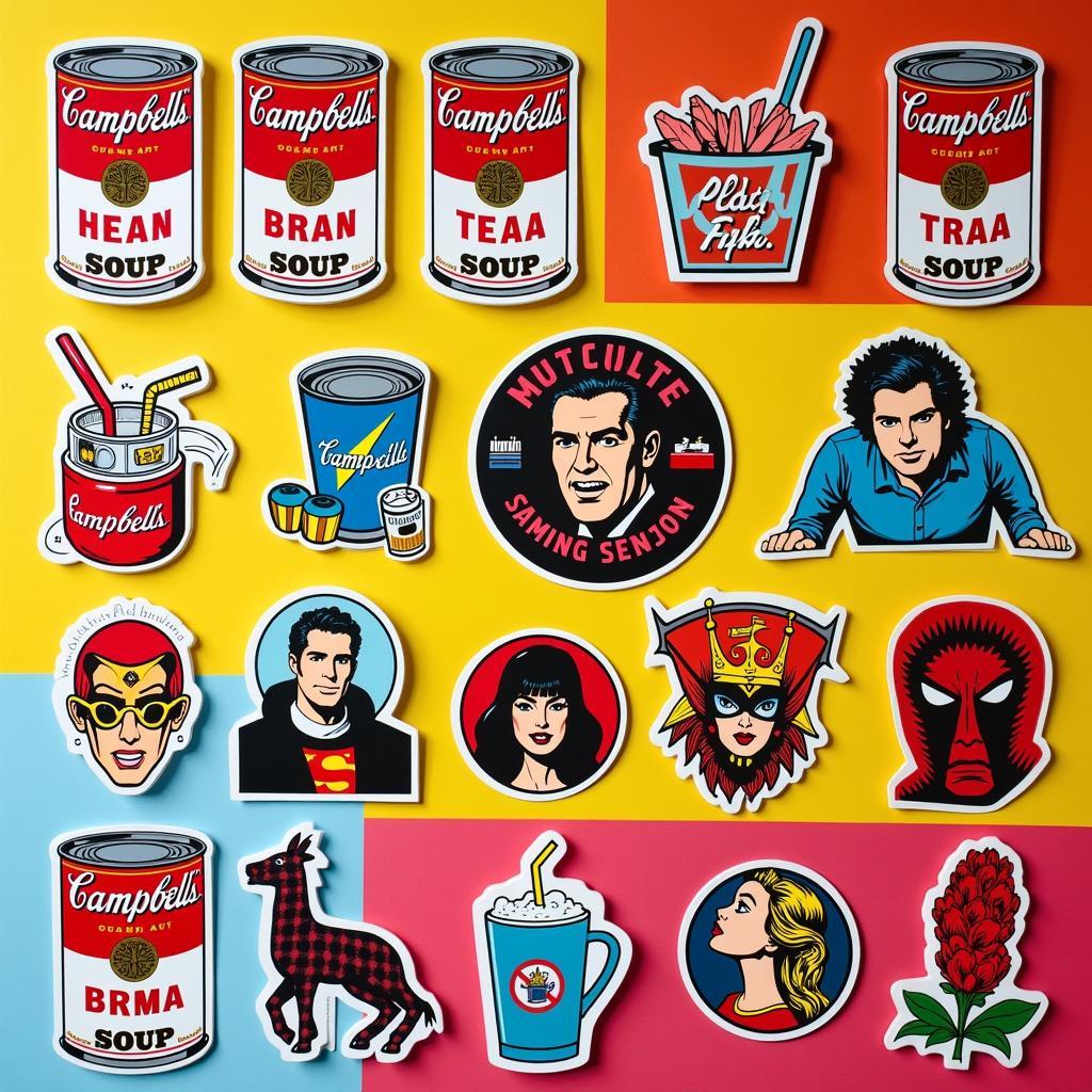 Retro Wall Art Stickers: Pop Art Designs