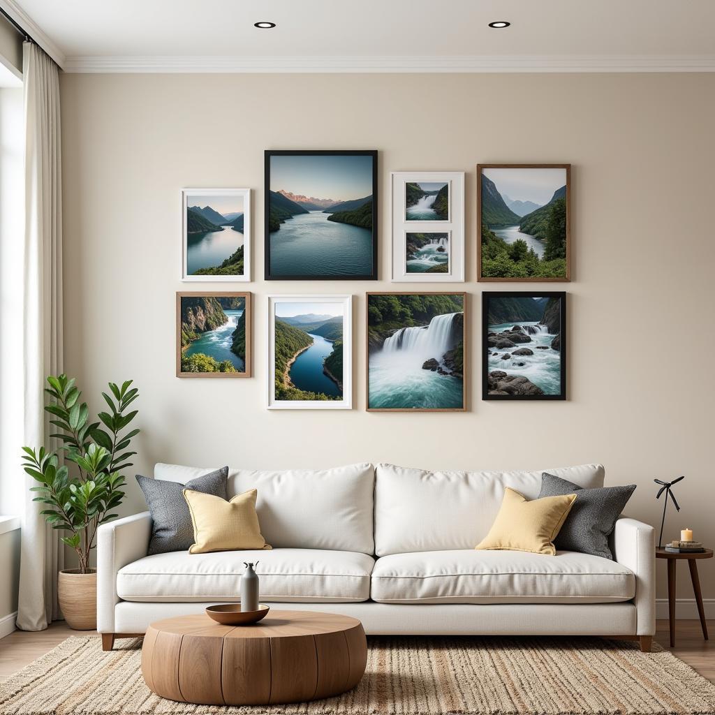 River Themed Gallery Wall