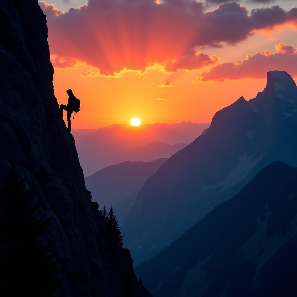 Rock Climbing Wall Art Photography: Mountain Landscape