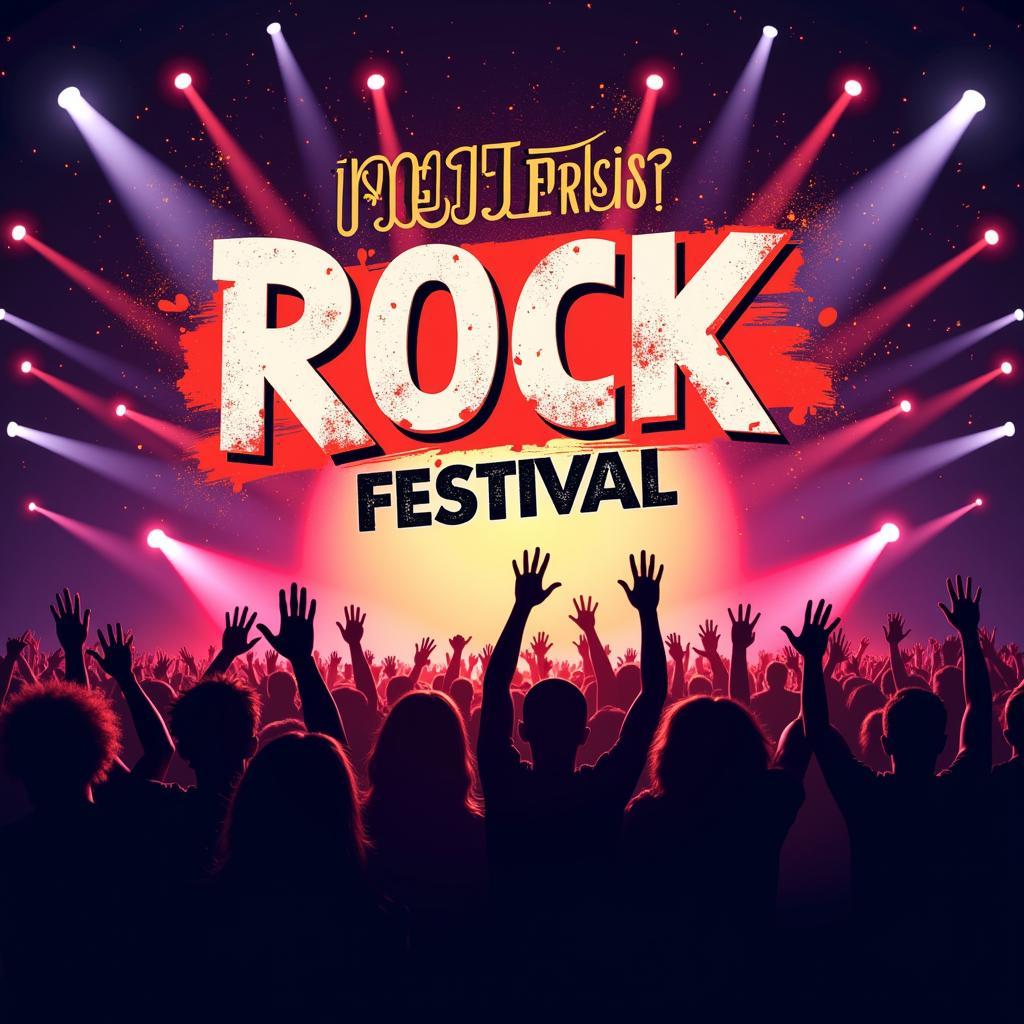 Dynamic Rock Music Festival Poster: Energetic Crowd