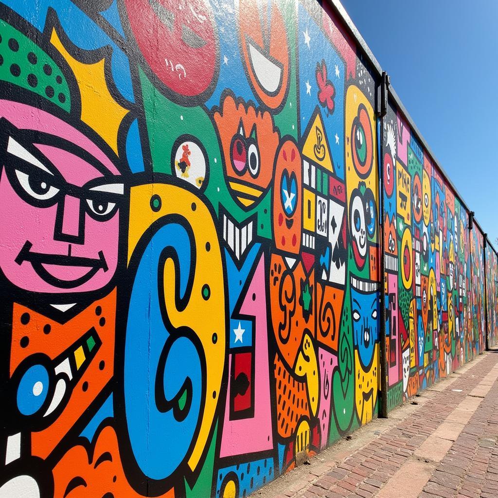 Romero Britto Mural on Praia Brava