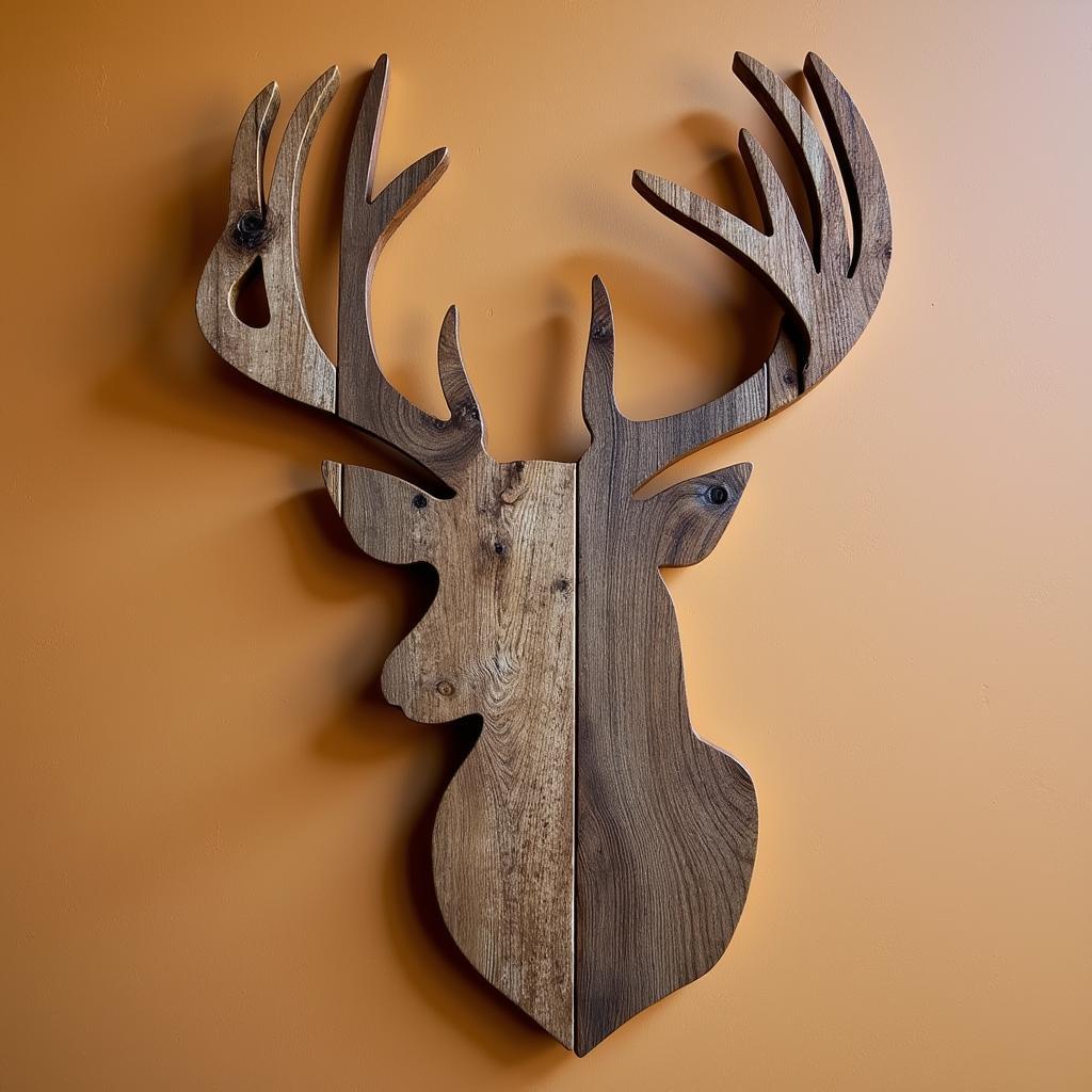 Rustic Buck Wall Art from Reclaimed Wood