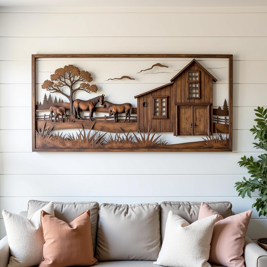 Rustic Metal Wall Art for Farmhouse Decor