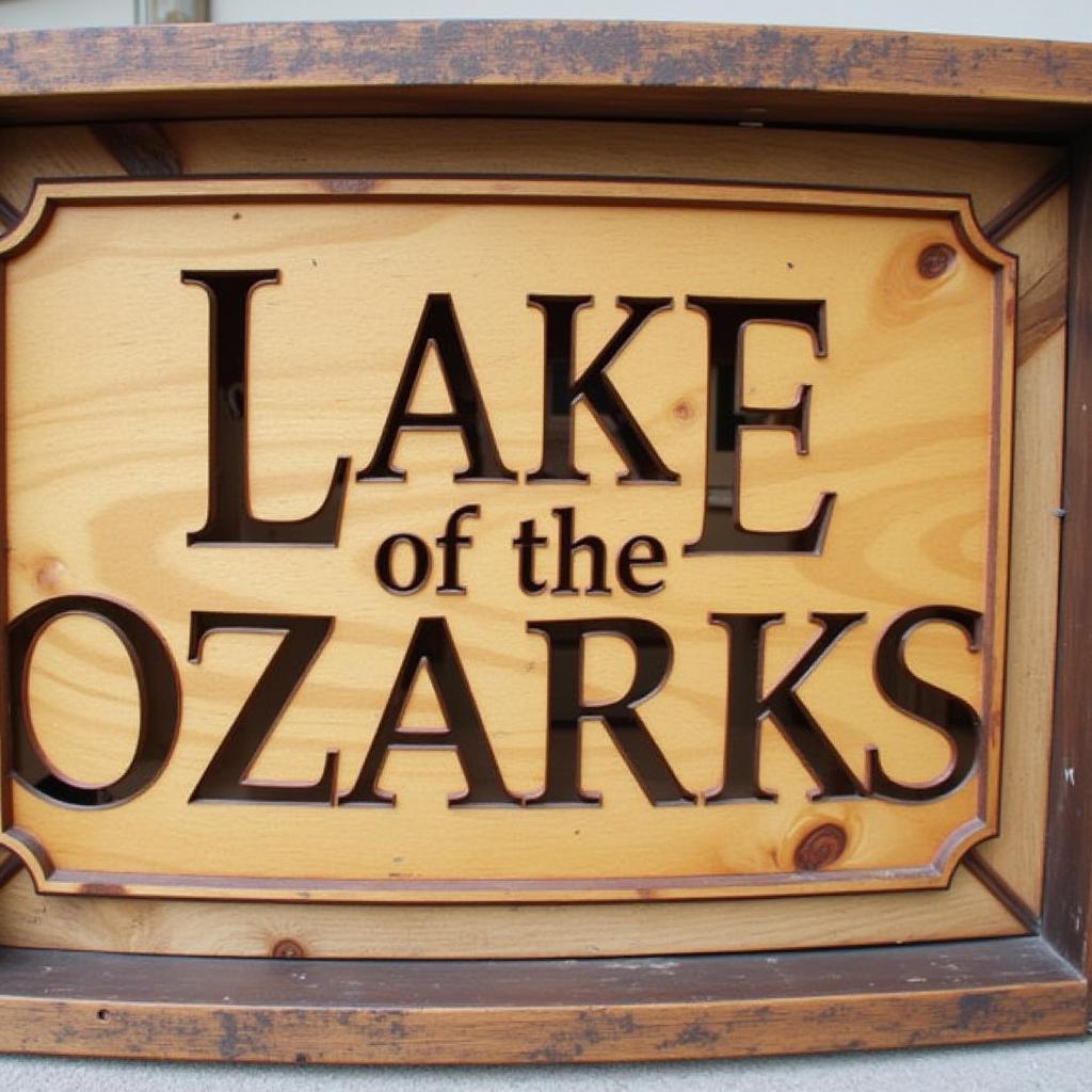 Rustic Wood Lake of the Ozarks Sign Wall Art