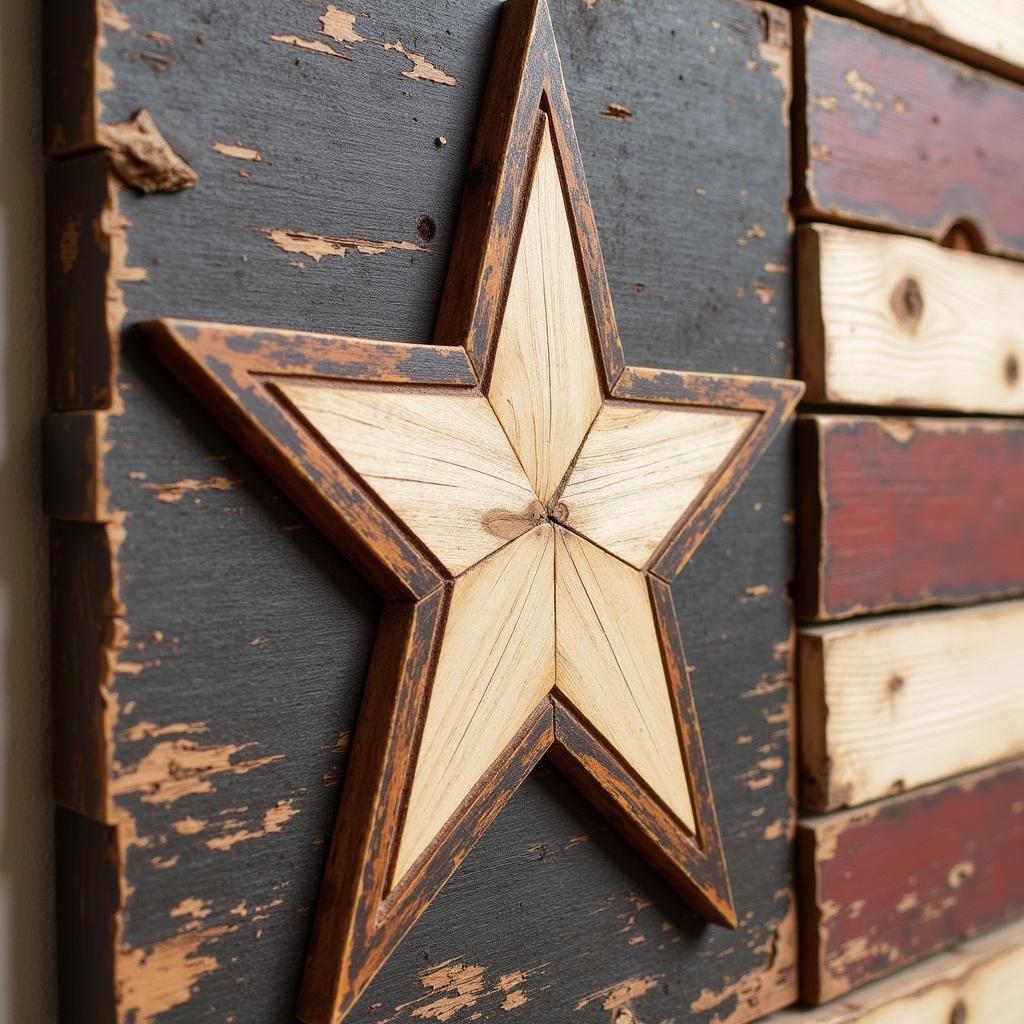 Rustic Wooden Texas Flag Wall Art