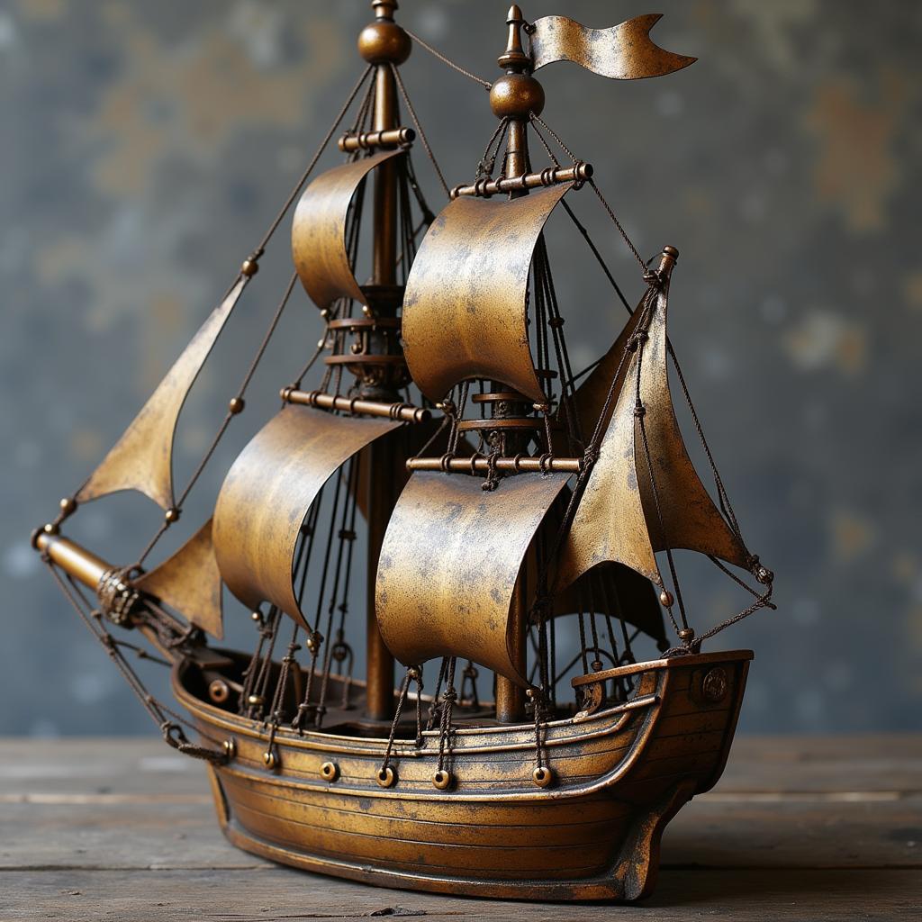 Classic Sailboat Metal Art Design