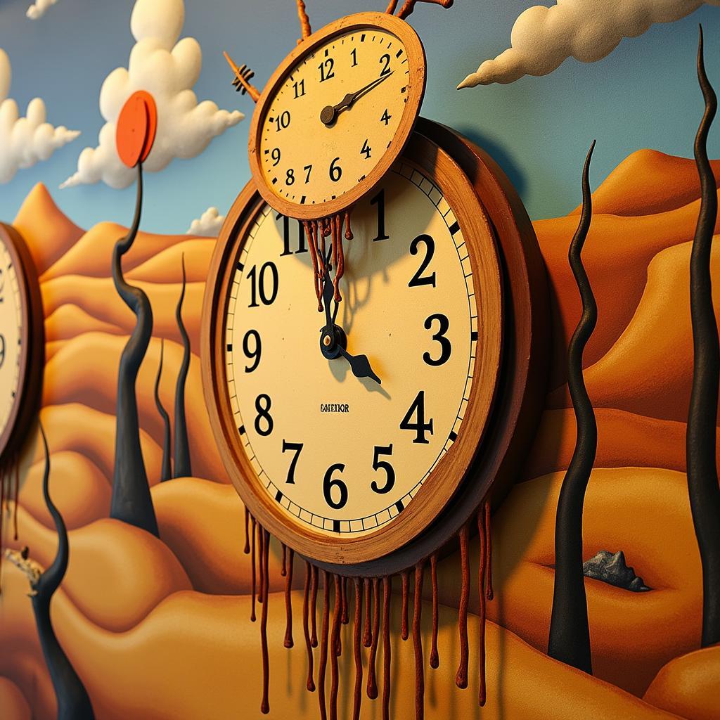 Salvador Dali Melting Clocks Wall Art: A Surrealist Masterpiece for Your Home