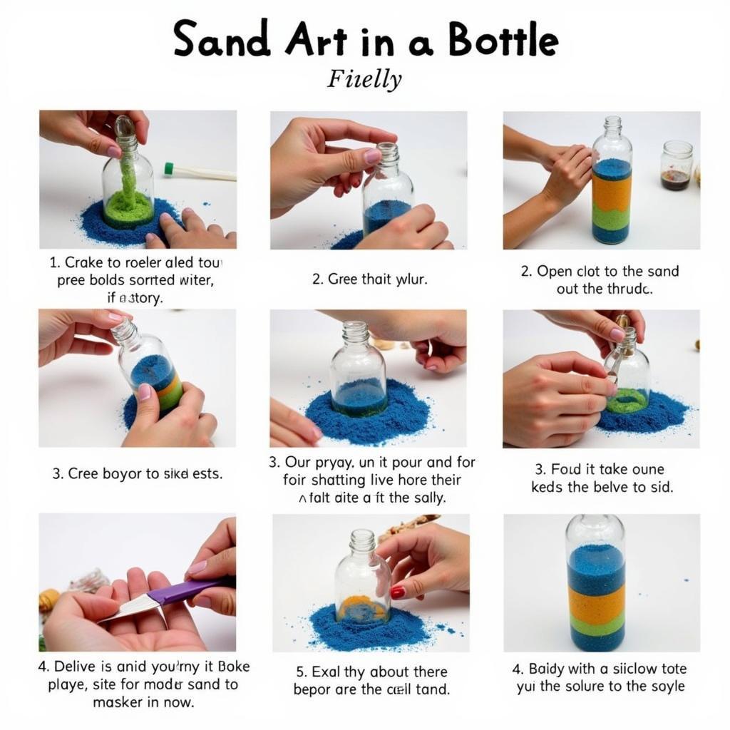 Creating Sand Art in a Bottle