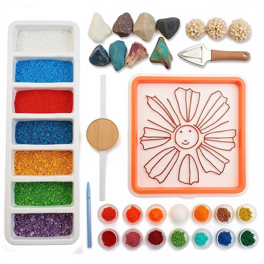 Sand art tools and materials for adults