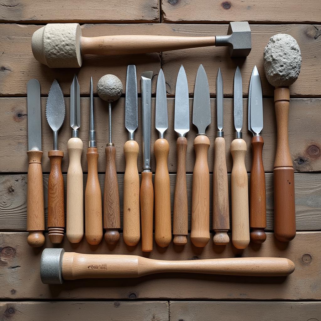 Sandstone Carving Tools and Chisels