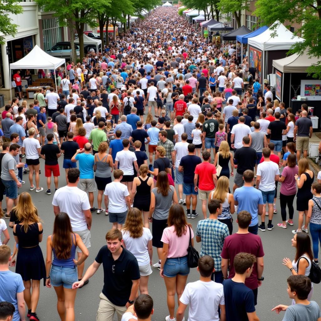 Visitors Engaging with Art at Sandy Springs Art Festival