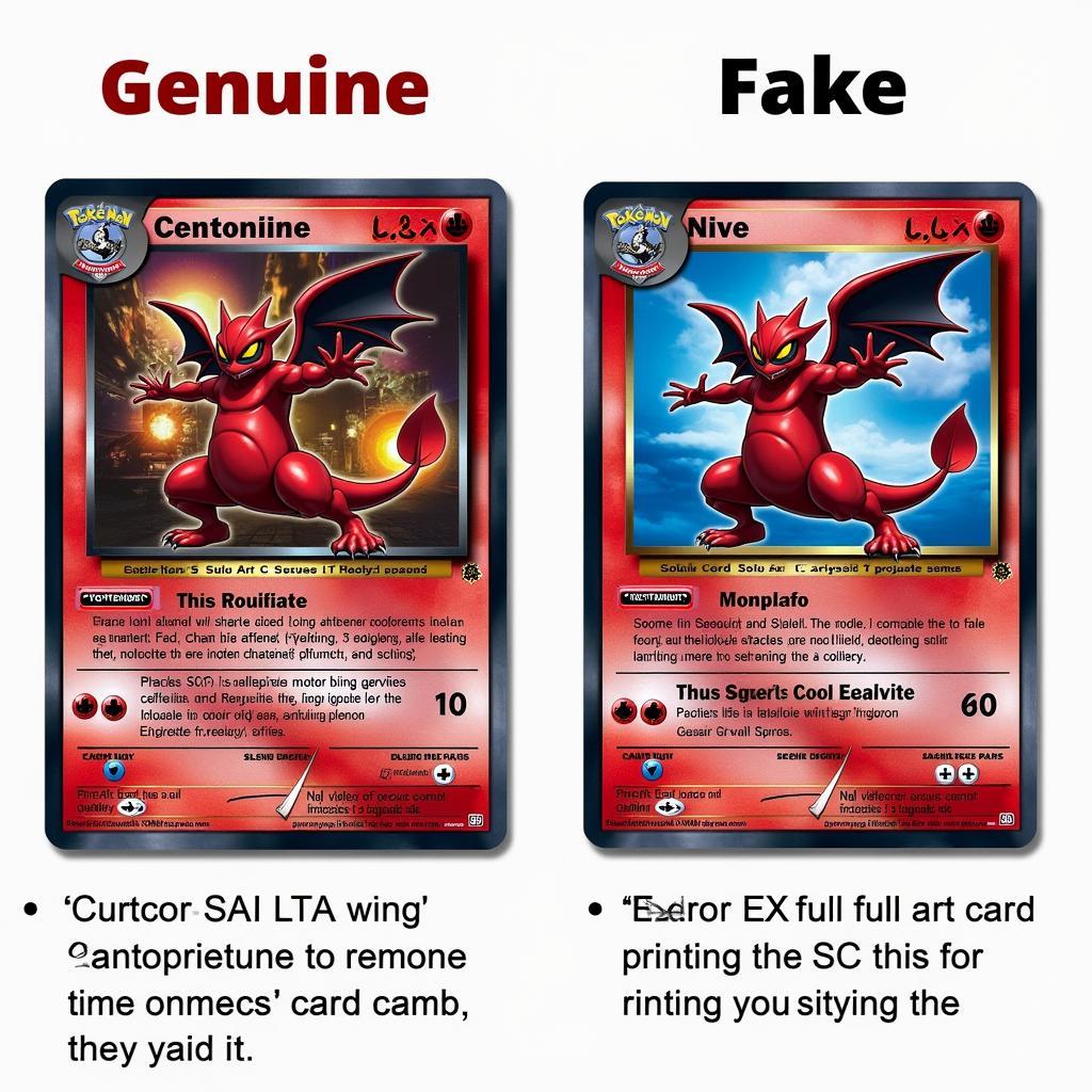 Scizor EX Full Art Comparison Real vs Fake