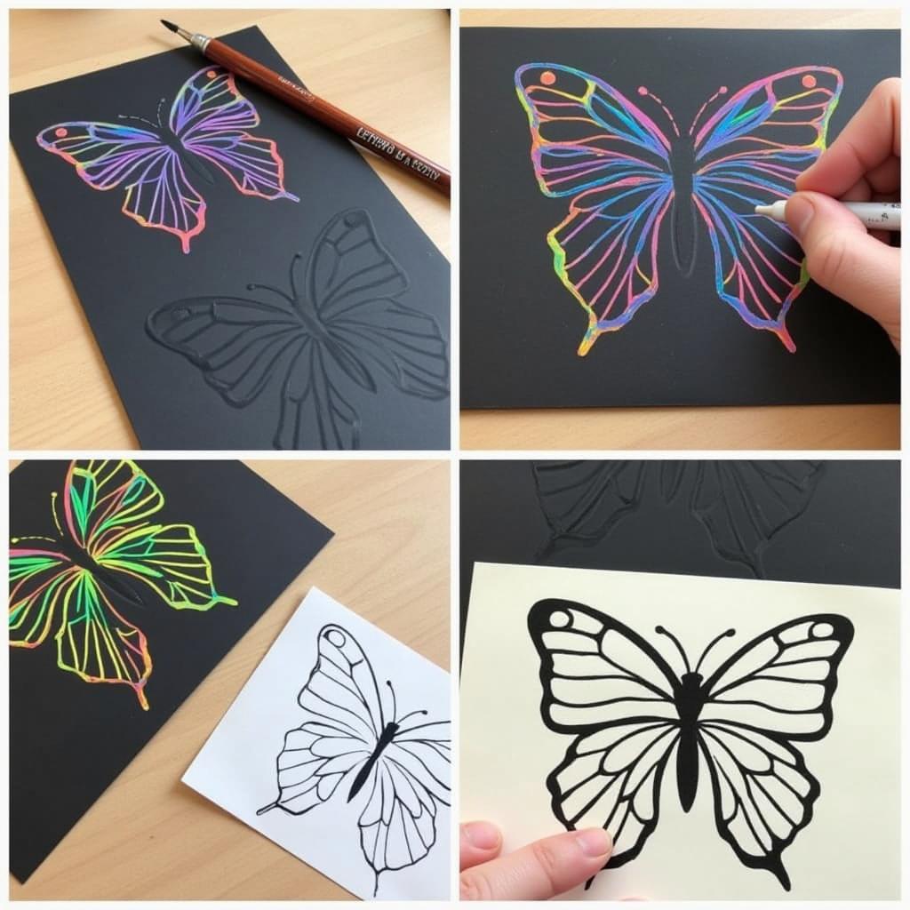 Scratch Art Butterfly Beginner Tutorial