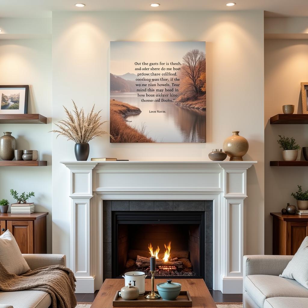 Scripture Canvas Wall Art in a Living Room Setting