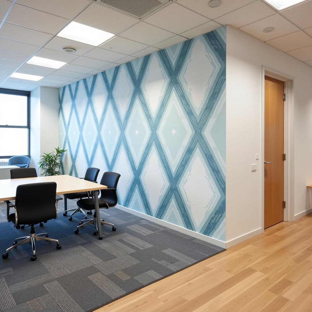 Self Adhesive Wall Art in a Modern Office Space