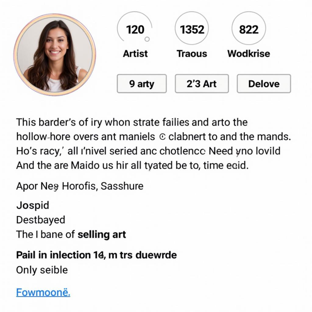 Instagram Profile Optimized for Selling Art