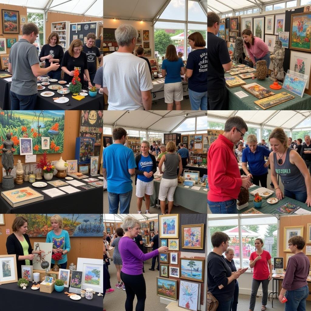 Silverton Oregon Art Festival Vibrant Art Display