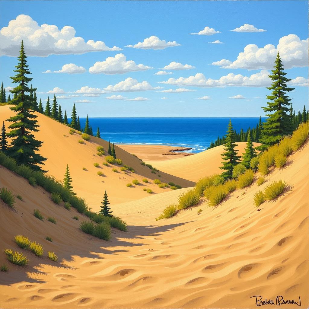 Sleeping Bear Dunes Landscape Painting