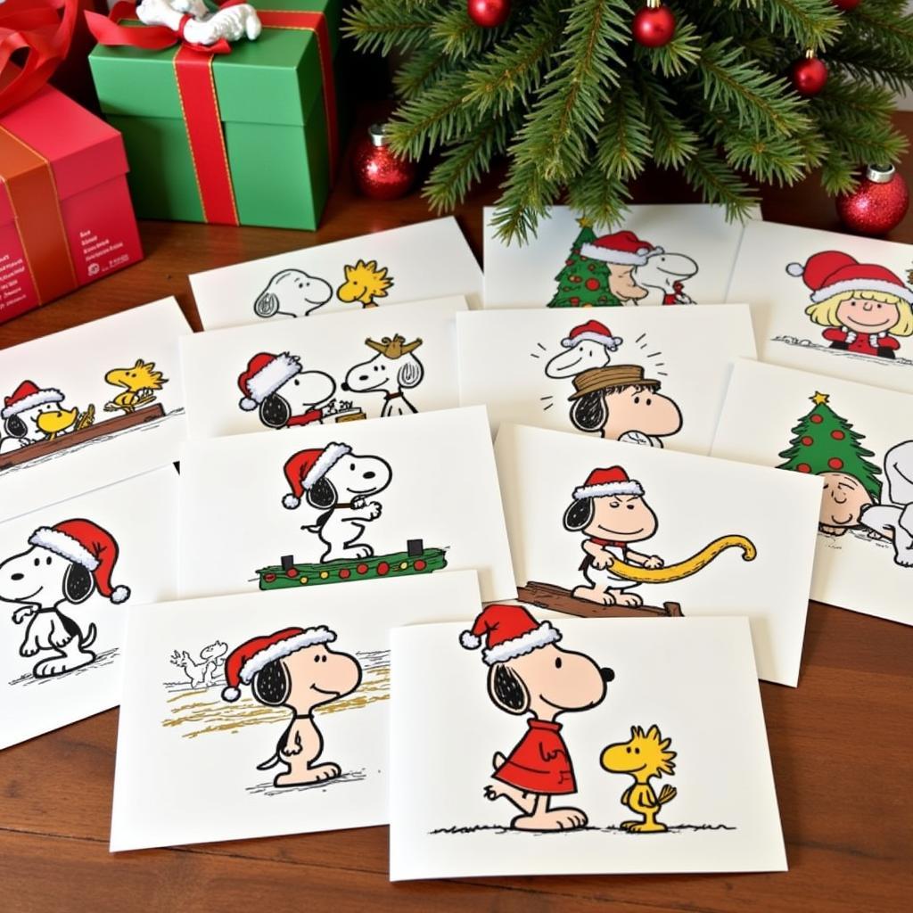 Snoopy Christmas Clip Art Cards