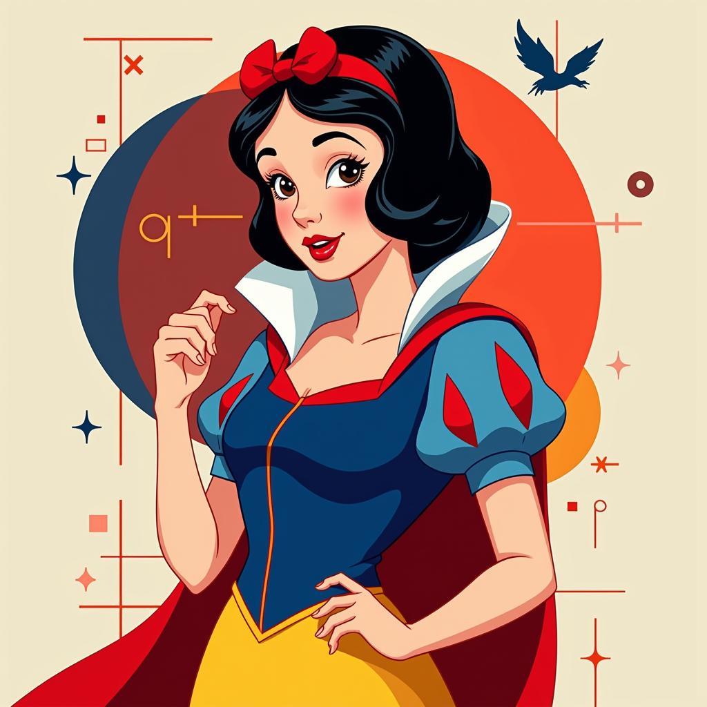 Modern Digital Art Interpretation of Snow White