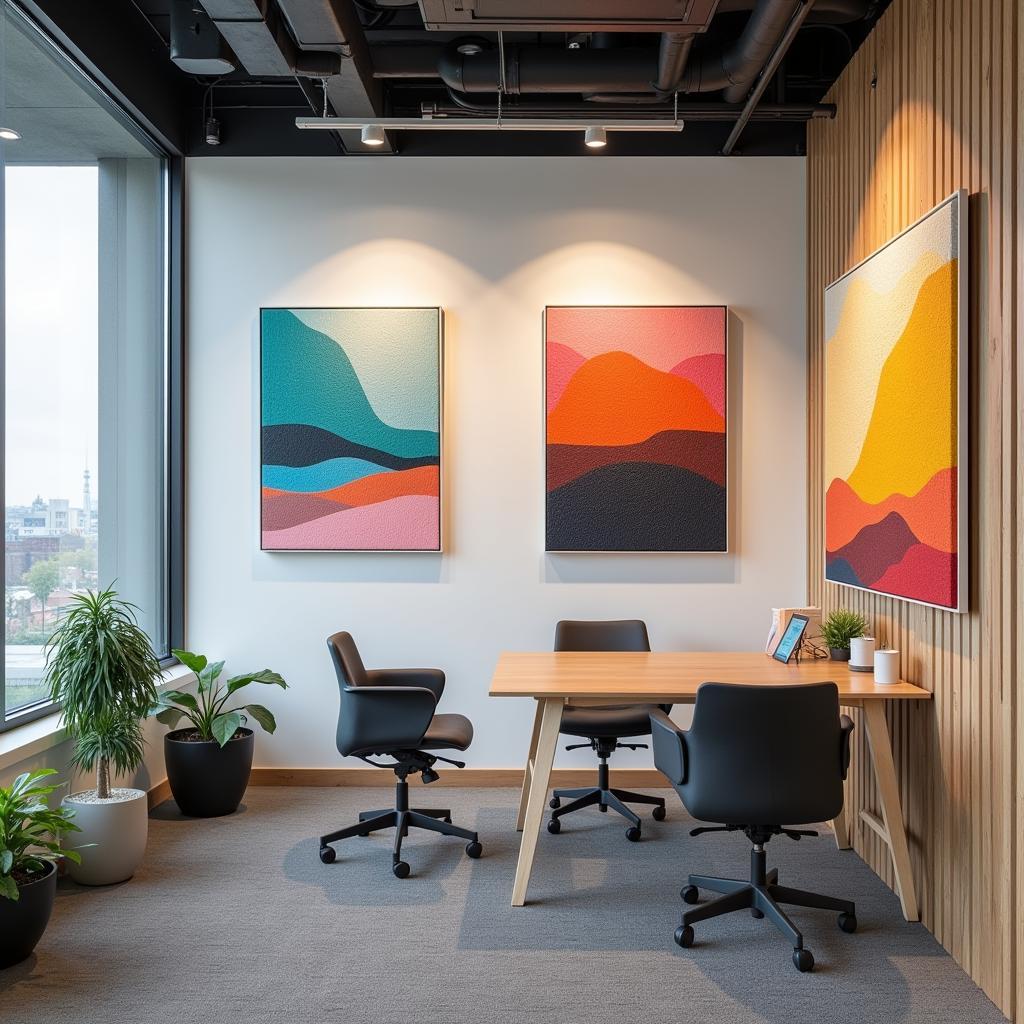 Sound Absorbing Art in an Office Space