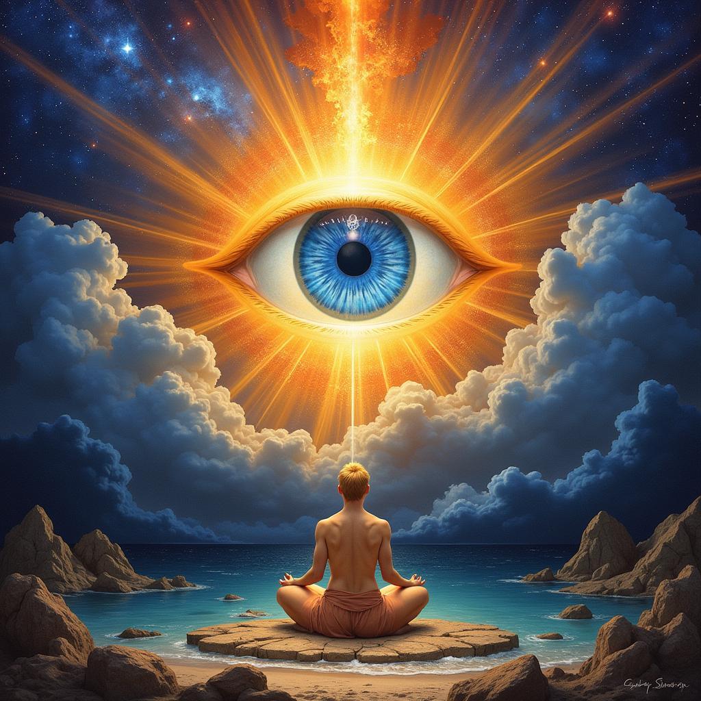 Spiritual Awakening Pineal Art with Third Eye Symbolism