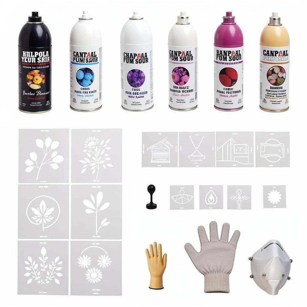 Essential Spray Art Kit Components