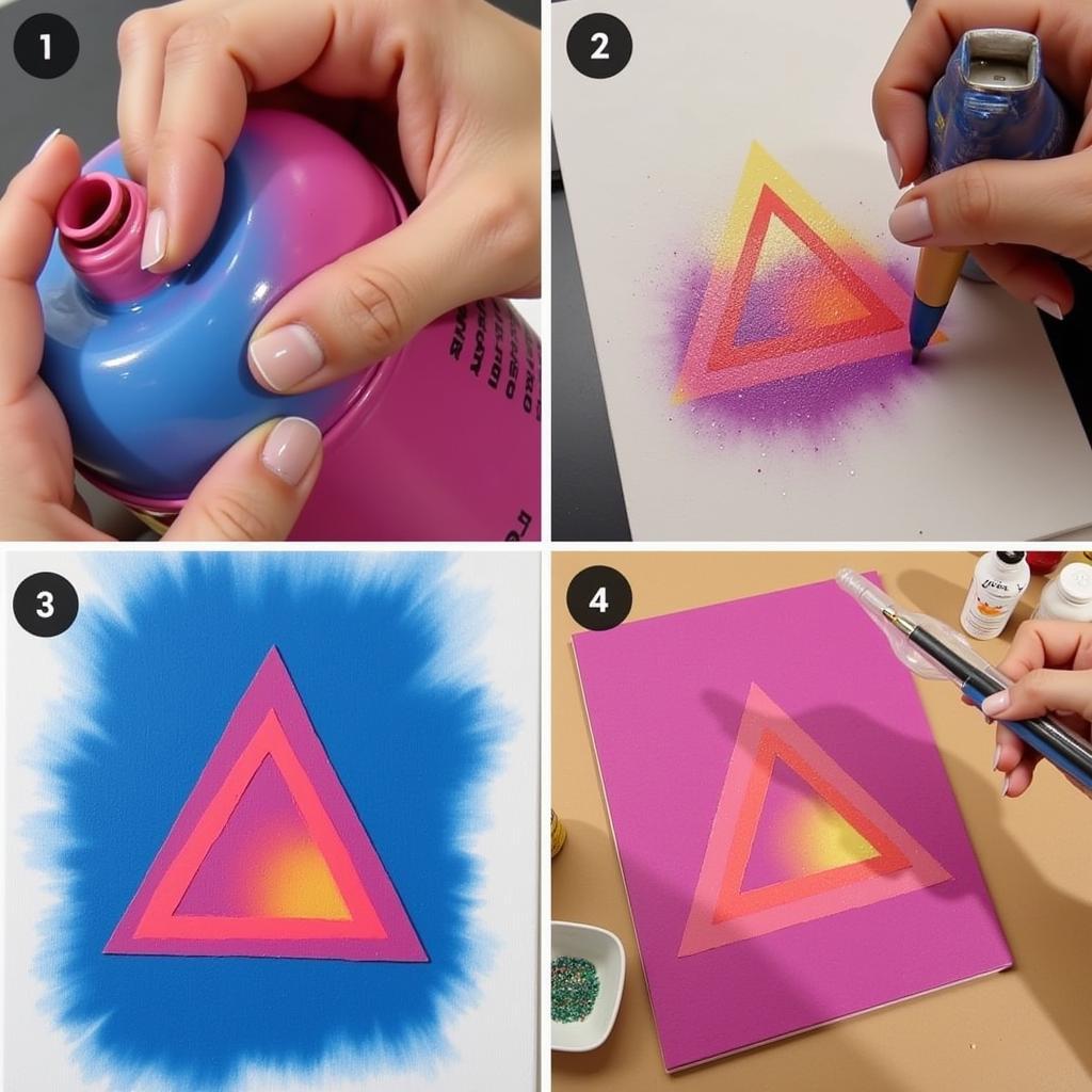 Spray Art Techniques: Layering and Stenciling