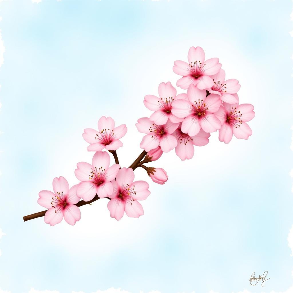 Spring Blossom Watercolor Painting