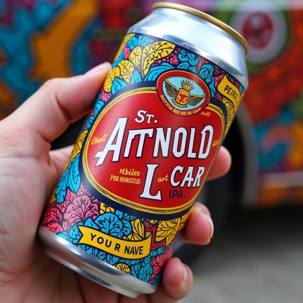 St. Arnold Art Car IPA Can Design Featuring Vibrant Artwork