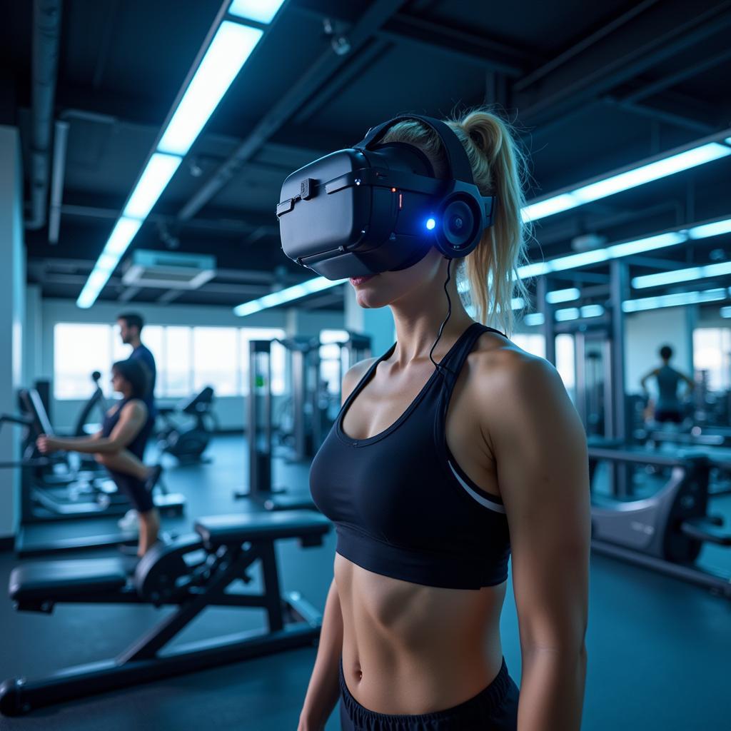 Virtual Reality Workout in State-of-the-Art Gym