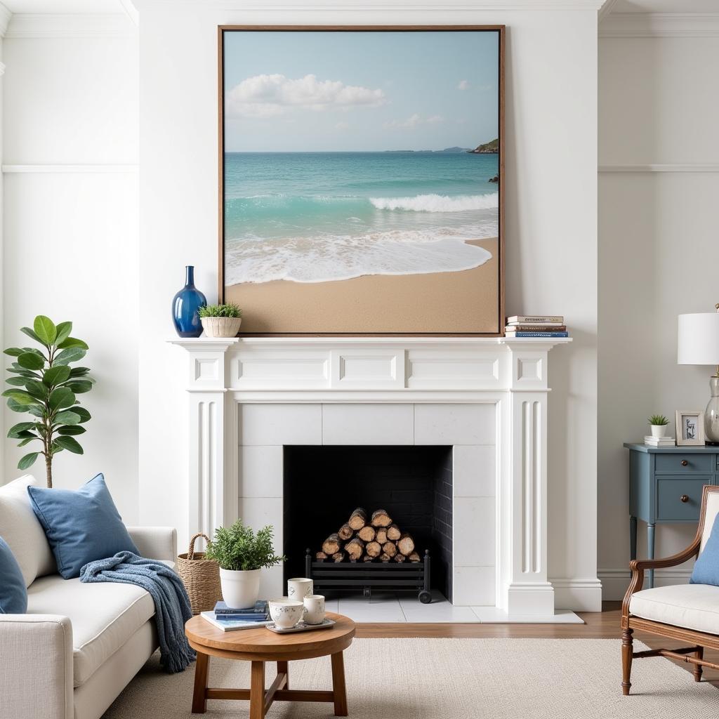 Statement Art for Living Room: Coastal Framed Art