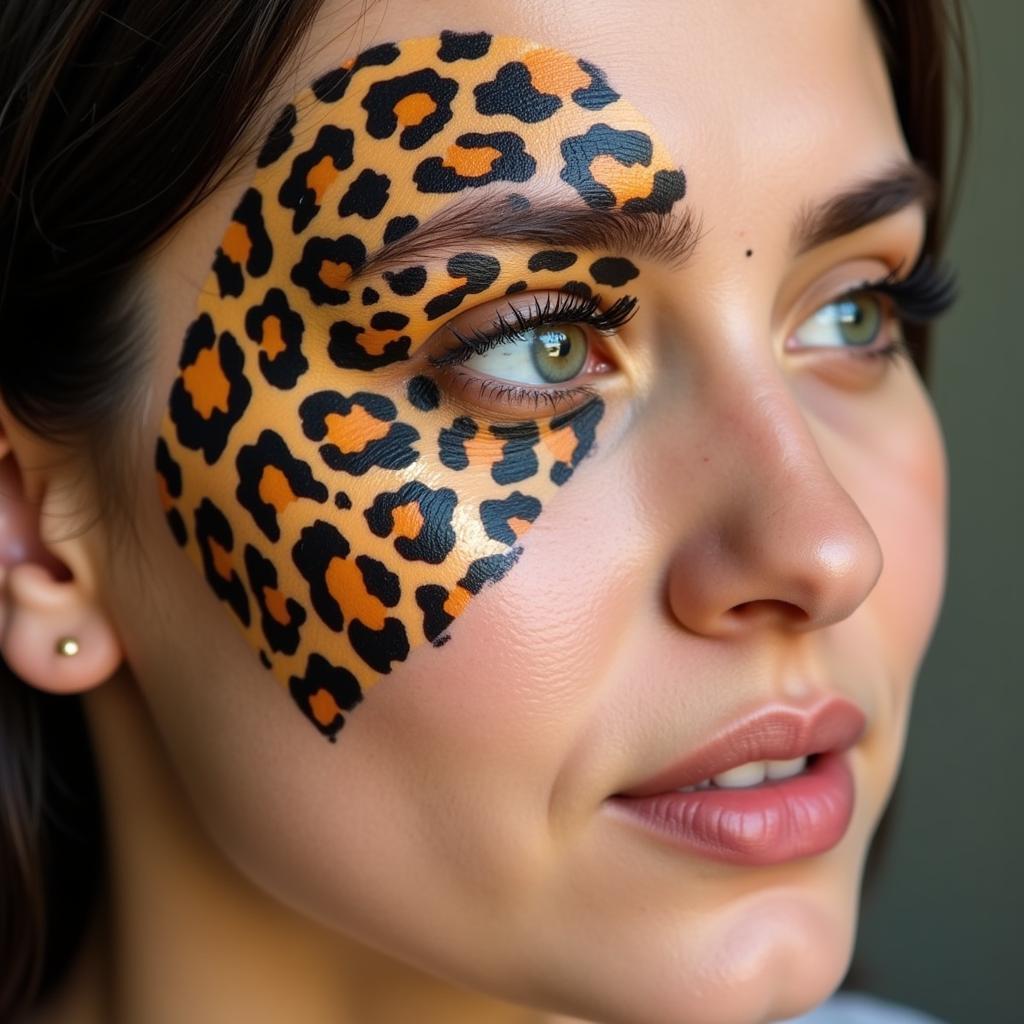 Stencil Art Face: Animal Print Designs