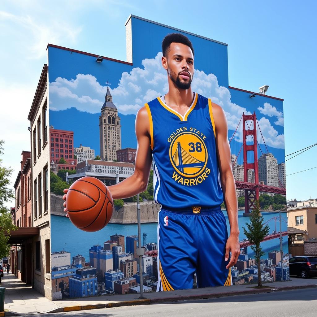 Stephen Curry Street Art Mural