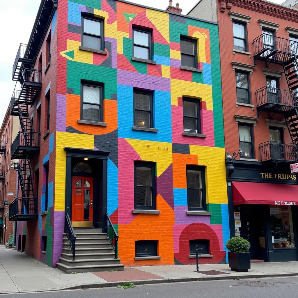 Street Art on Crosby Street in Soho, New York