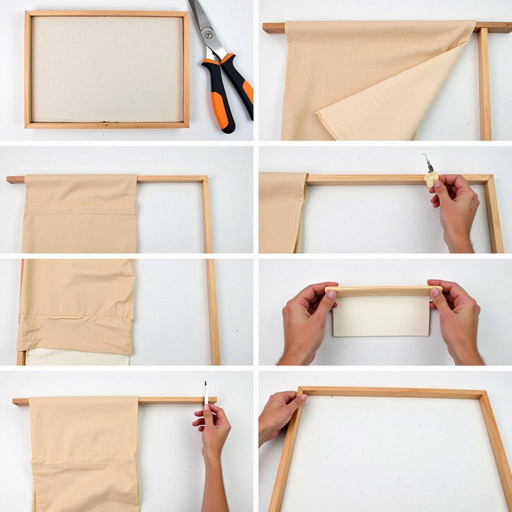 Stretching Art Canvas Fabric onto a Wooden Frame