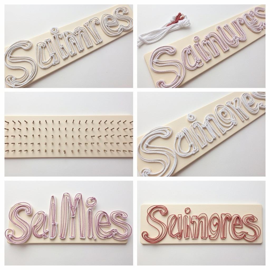 Step-by-Step String Art Name Creation Process