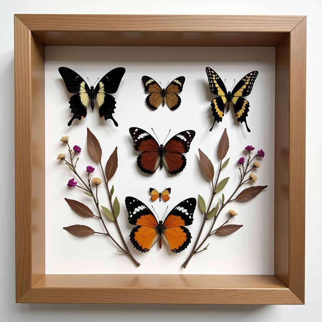 Stunning Pinned Butterfly Art Display